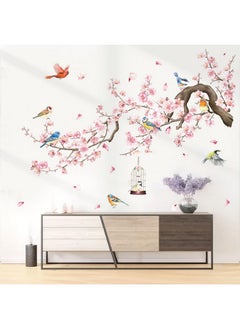 Cherry Blossom Flowers Wall Stickers Pink Floral Tree Branch Birds Peel And Stick Wall Art Decals For Living Room Bedroom Tv Wall - pzsku/Z054B7634BDAF67EE3372Z/45/_/1720090780/7505da9a-16b2-4167-9e71-7f02f45f8c6a