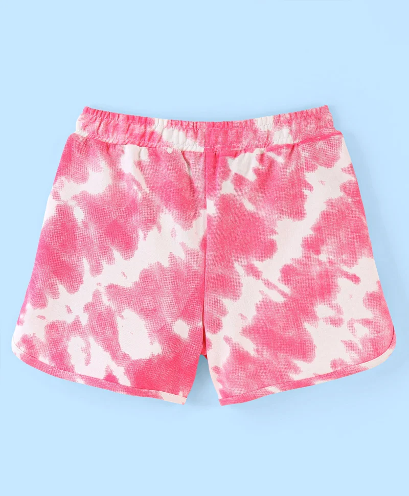 Pine Kids Pine Kids Cotton Knit Mid Thigh Length Tie Dye Print Shorts - Snow White