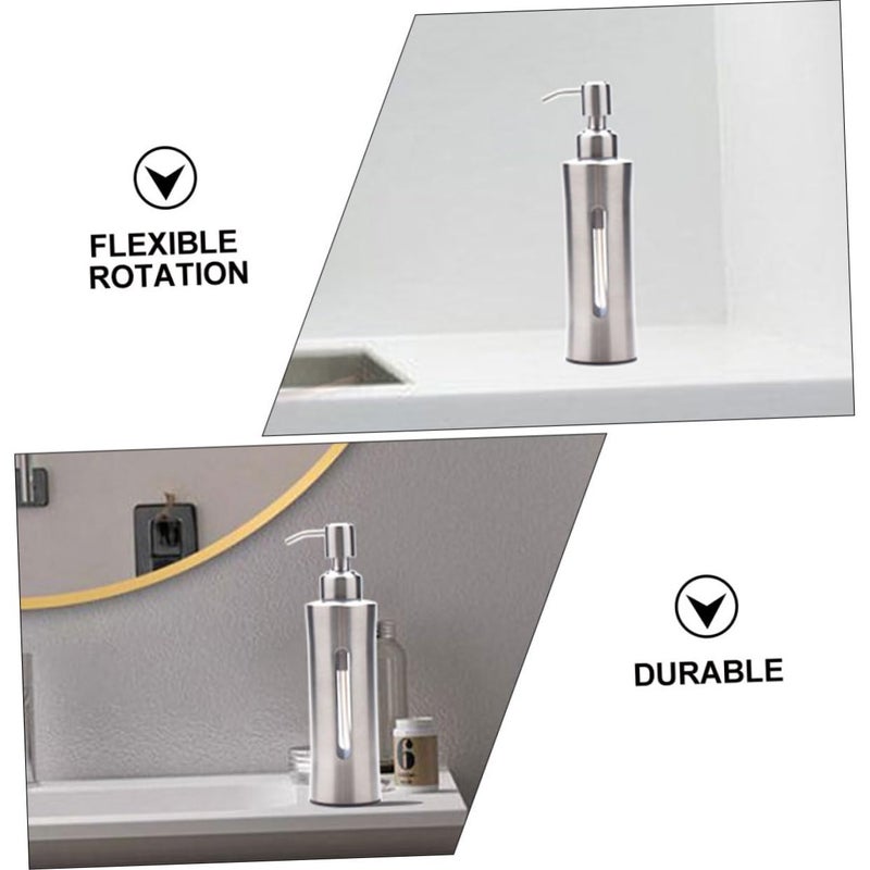 Alipis Stainless Steel Soap Bottle Hand Soap Dispenser Liquid Pump Dispenser Liquid Dispenser Cleaning Lotion Dispenser Liquid Soap Pump Soap Dispenser Pump Stainless Steel Silver Filling - Image 5