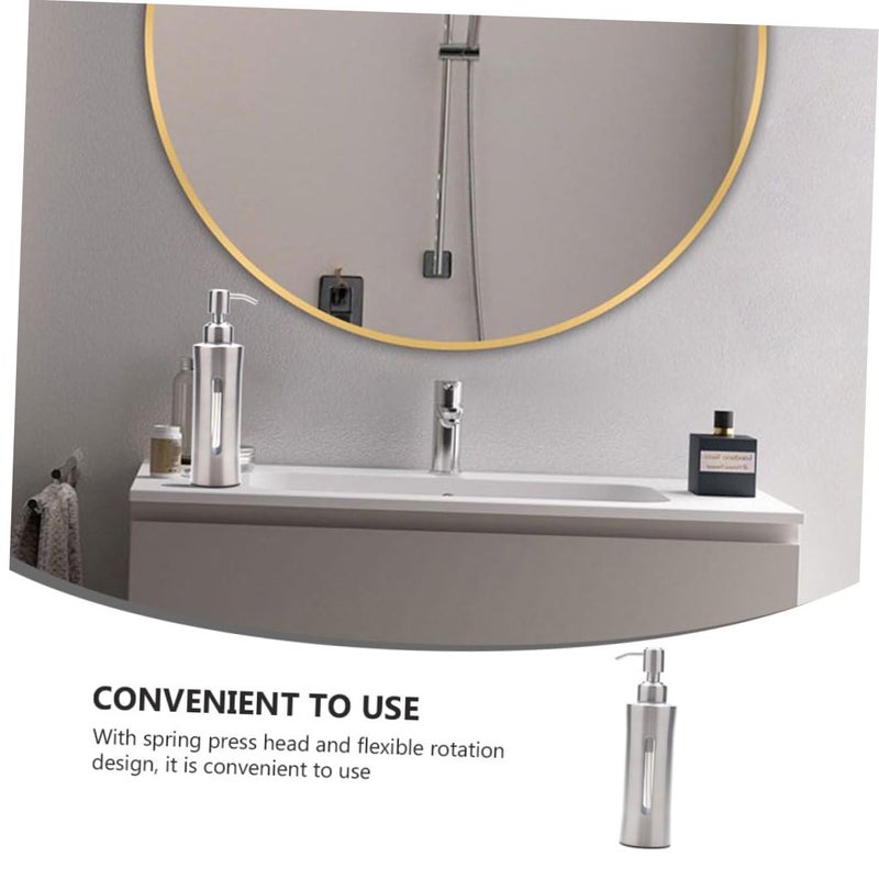 Alipis Stainless Steel Soap Bottle Hand Soap Dispenser Liquid Pump Dispenser Liquid Dispenser Cleaning Lotion Dispenser Liquid Soap Pump Soap Dispenser Pump Stainless Steel Silver Filling - Image 2