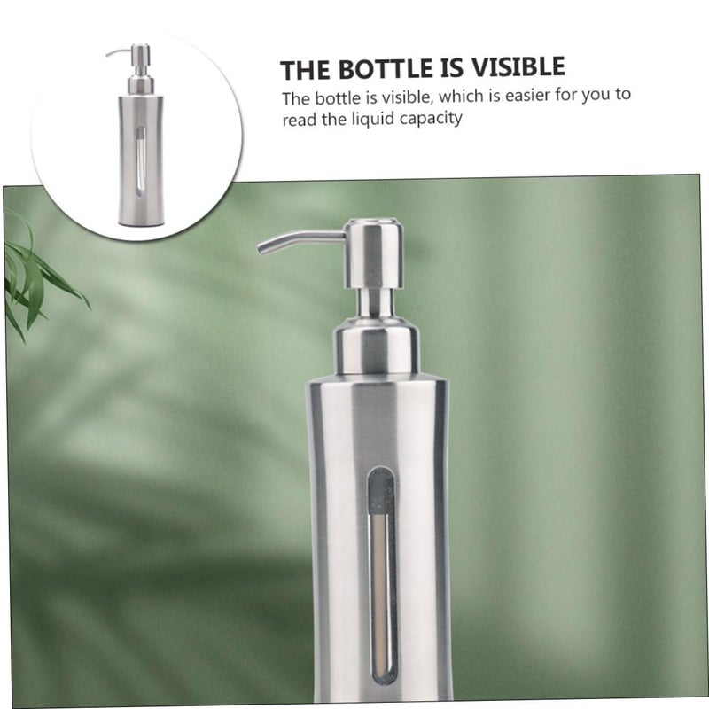 Alipis Stainless Steel Soap Bottle Hand Soap Dispenser Liquid Pump Dispenser Liquid Dispenser Cleaning Lotion Dispenser Liquid Soap Pump Soap Dispenser Pump Stainless Steel Silver Filling - Image 4