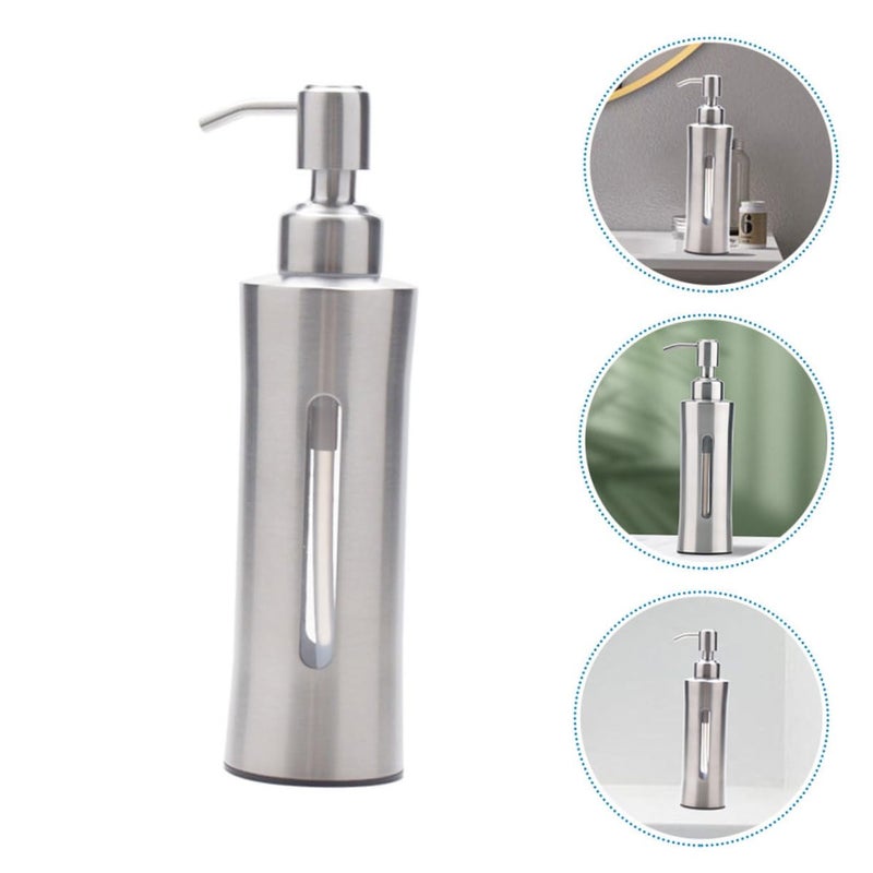 Alipis Stainless Steel Soap Bottle Hand Soap Dispenser Liquid Pump Dispenser Liquid Dispenser Cleaning Lotion Dispenser Liquid Soap Pump Soap Dispenser Pump Stainless Steel Silver Filling - Image 3