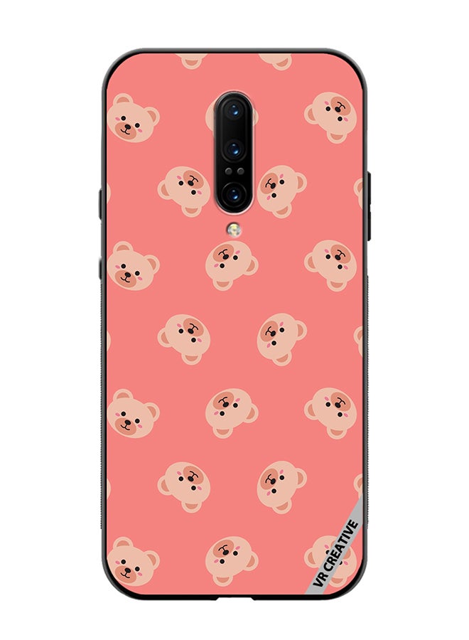 VR CREATIVE Protective Case Cover For OnePlus 7 Pro Cute Flat Bears Design Multicolour - Image 1