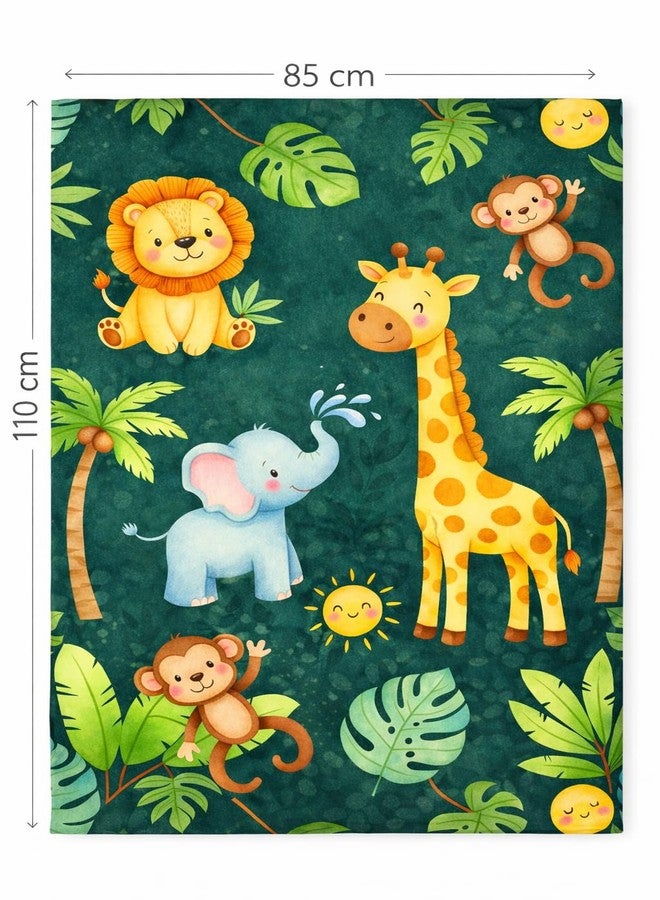 FRIDO Baby Blanket, ABC Animal Print, Cotton, Soft and Skin Friendly, All Season, Multicolor, 85 x 110 CM, 0-4 Years (Dark Green) - Image 5
