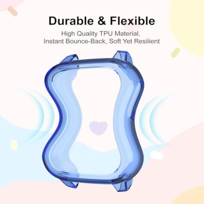 5-Pack Case for Cosmo Jr Track 5 Smart Watch, Hollow Design Bumper Shell Flexible TPU Cover Soft Candy-Colored Drop-Proof Protective Case for Cosmo JrTrack 5 - Image 2