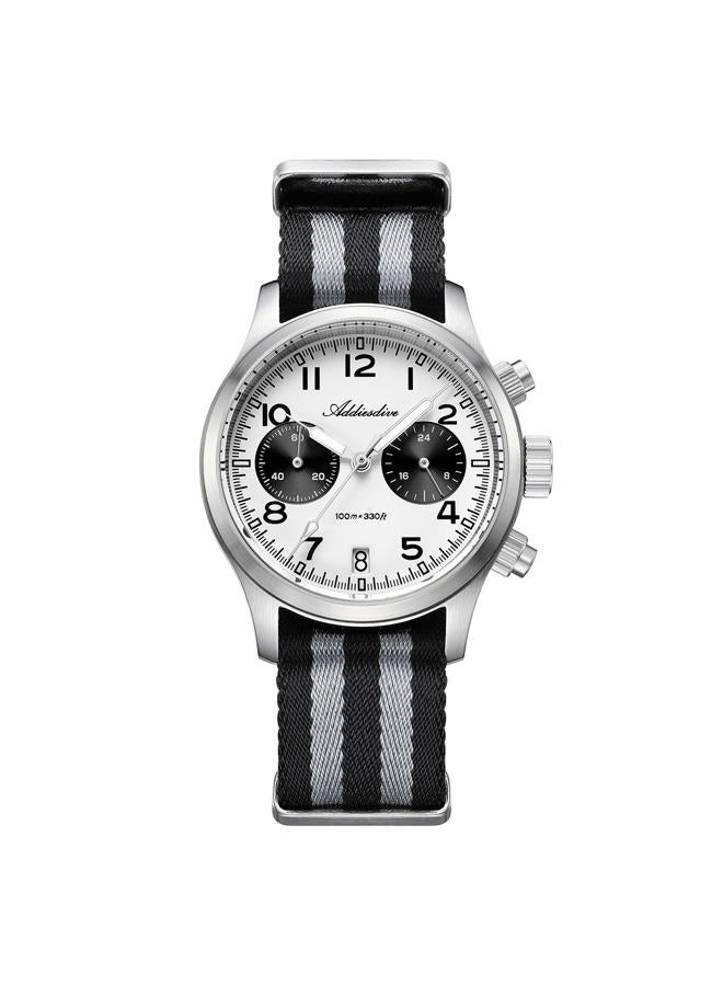 ADDIESDIVE Chronograph Watches for Men Women Synthetic Sapphire 100 M Waterproof Quartz Analog BGW9 Luminous Black and White Panda Watch - Image 1