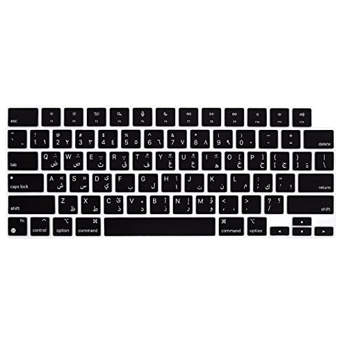 ProElife Arabic Keyboard Cover Skin for 20242022 MacBook Air 136 15 inch M3 M2 A3113A3114A2681A2941 20232021 MacBook Pro 14 162 inch M3 M2 M1 ProMax A2918A2992A2779A2780A2991 Accessory - Image 1