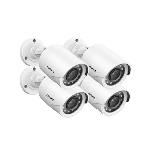 ANNKE 4 Packed 2.0MP 1080P 1920TVL Wired Security Camera Kits, HD TVI Add-on Outdoor CCTV Cameras, IP66 Weatherproof Housing, Home Surveillance Bullet Cam - Image 1