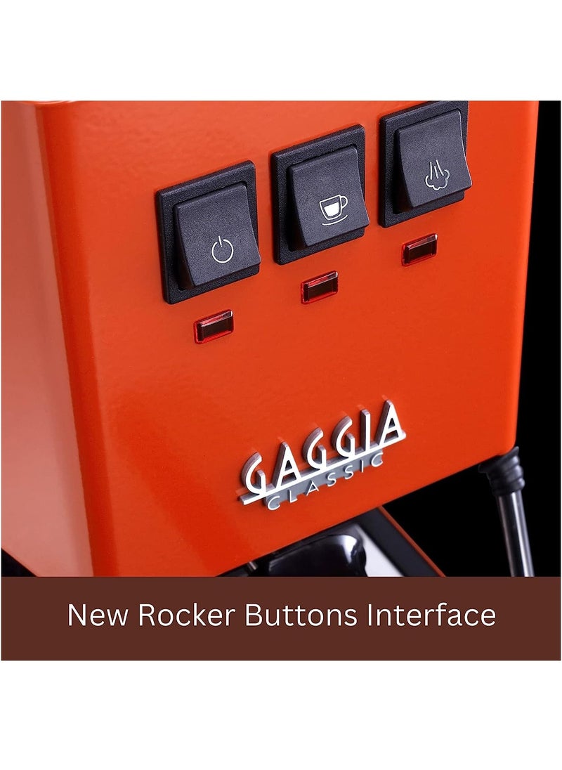 GAGGIA - Gaggia Classic Evo 2023 | Lobster Red | Manual Espresso Machine | Made in Italy | Coffee Machine with Professional Steam Wand | Latte and Cappuccino Maker for Home - Image 1