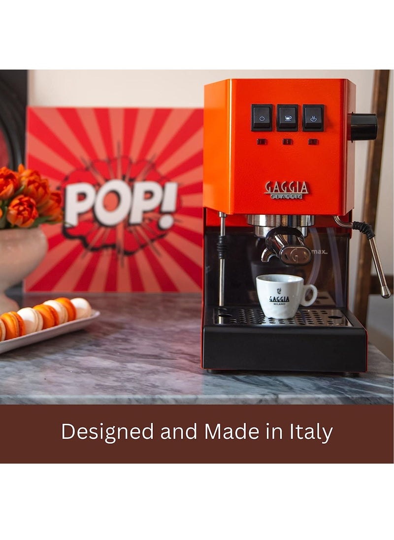 GAGGIA - Gaggia Classic Evo 2023 | Lobster Red | Manual Espresso Machine | Made in Italy | Coffee Machine with Professional Steam Wand | Latte and Cappuccino Maker for Home - Image 1