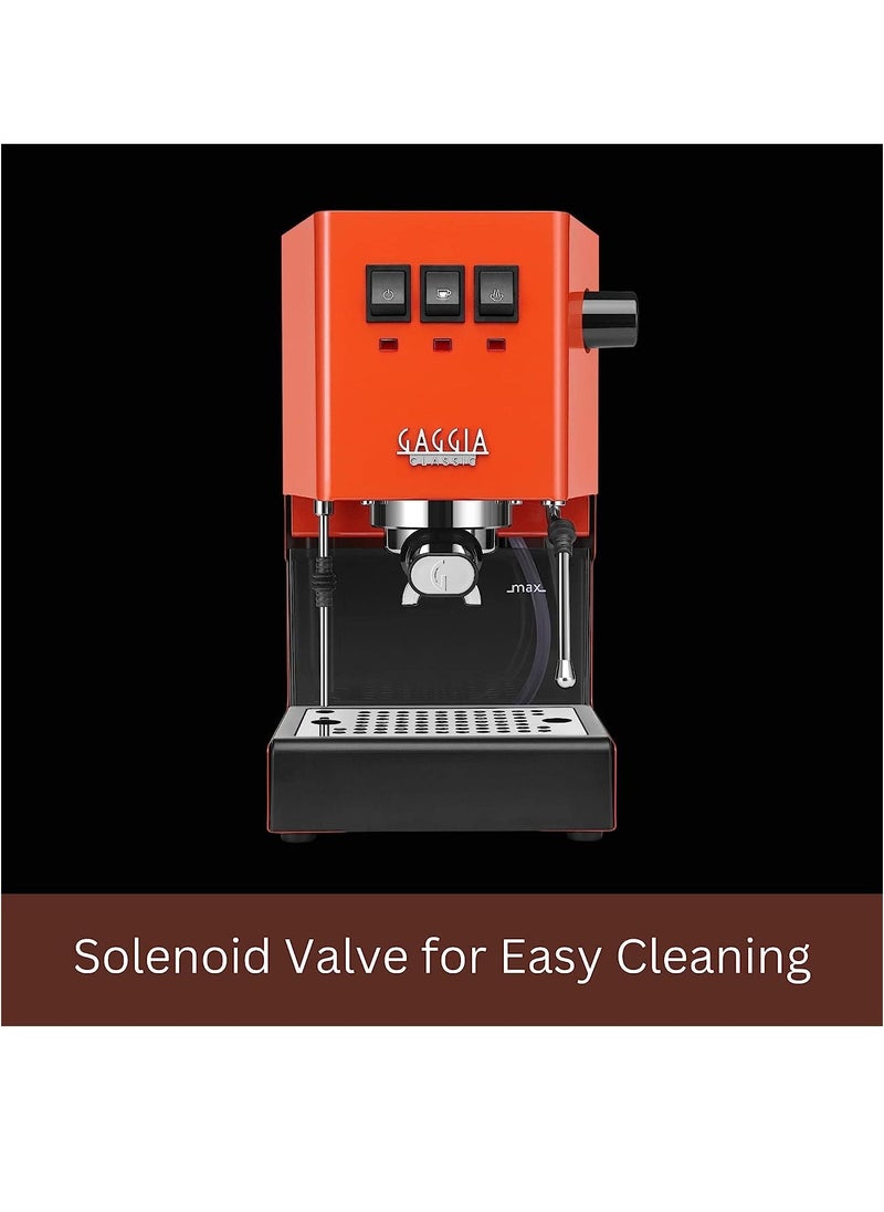 GAGGIA - Gaggia Classic Evo 2023 | Lobster Red | Manual Espresso Machine | Made in Italy | Coffee Machine with Professional Steam Wand | Latte and Cappuccino Maker for Home - Image 1