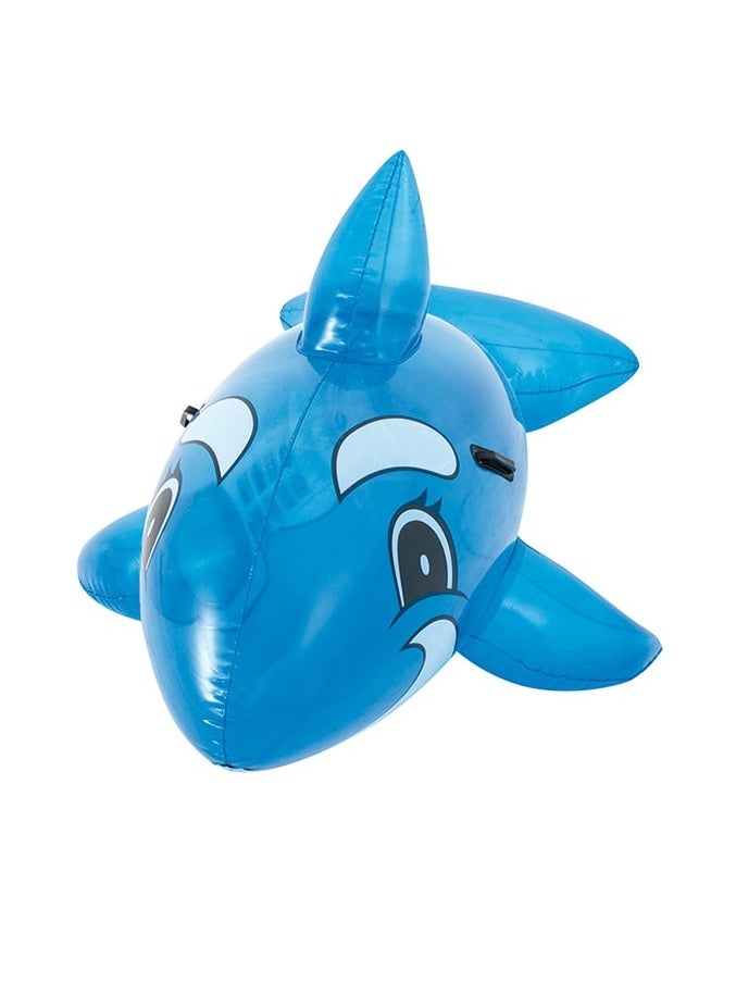 Bestway 41036-Transparent Whale Rider Inflatable Pool Float with Handles 1.17mx71cm/46"x28", Blue  - Image 3