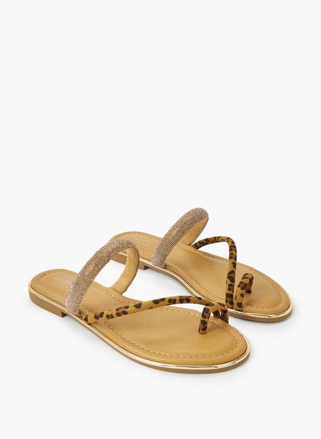 Celeste Women Stone Embellished Flat Sandals