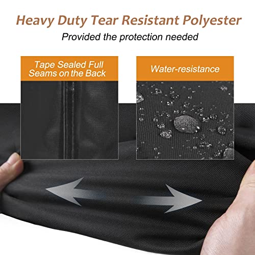 NettyPro Patio Sofa Cover Waterproof Heavy Duty Outdoor Couch Furniture 3 Seater Daybed Cover 66 Wx 35 Dx 35 H Black - Image 3