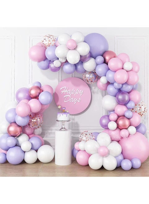 110-pcs Macaron color Latex Decorative Balloon Arch Garland Set - Perfect for Graduation Baby Shower Wedding Birthday Bachelorette Party Backdrop Decoration - Suitable for Indoor and Outdoor