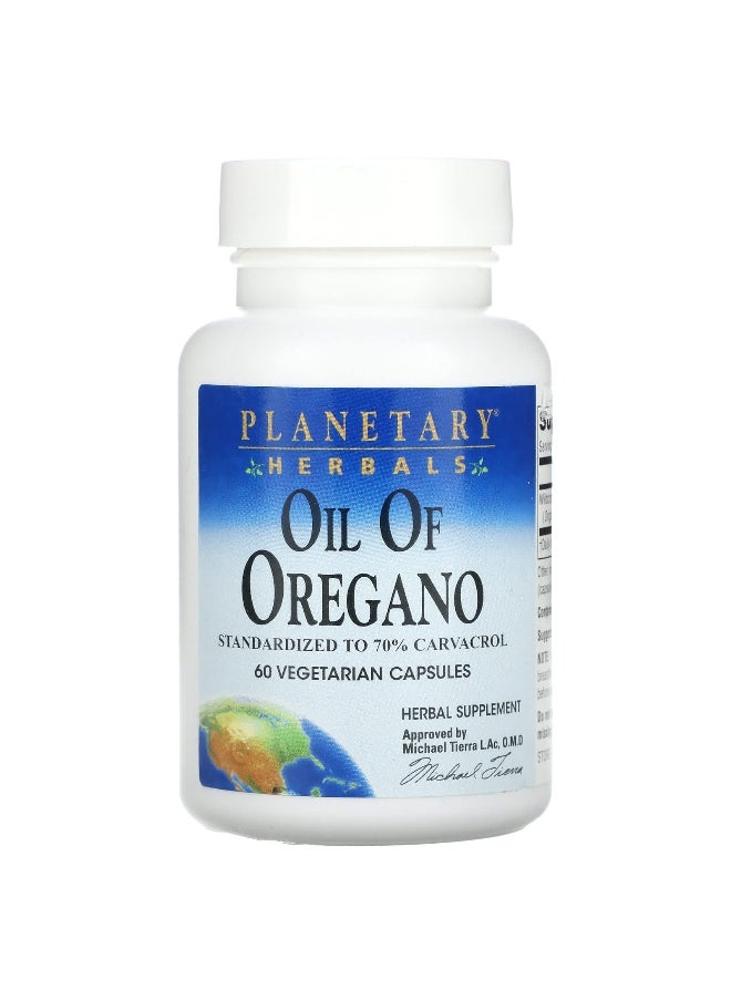 PLANETARY HERBALS Planetary Herbals, Oil of Oregano, 45 mg, 60 Vegetarian Capsules  - Image 1