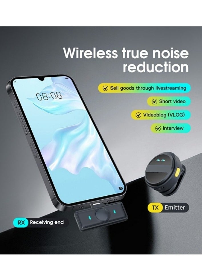 MOCOM - SX21 Type-C 2.4G Wireless Clip-On Microphone with ENC Noise Reduction, 360° Omnidirectional Condenser, Magnetic Clip, Plug & Play, 9-Hour Battery, for Vlog, Interviews, Live Streaming - Image 1