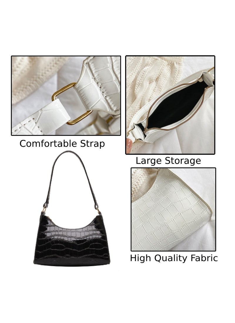 Soko Mesh Chic Black Textured Small Square Shoulder Bag: Stylish & Trendy Purse - Compact Fashion Accessory with Fixed Strap - Ideal for Women's Daily Adventures & Travel  - Image 3
