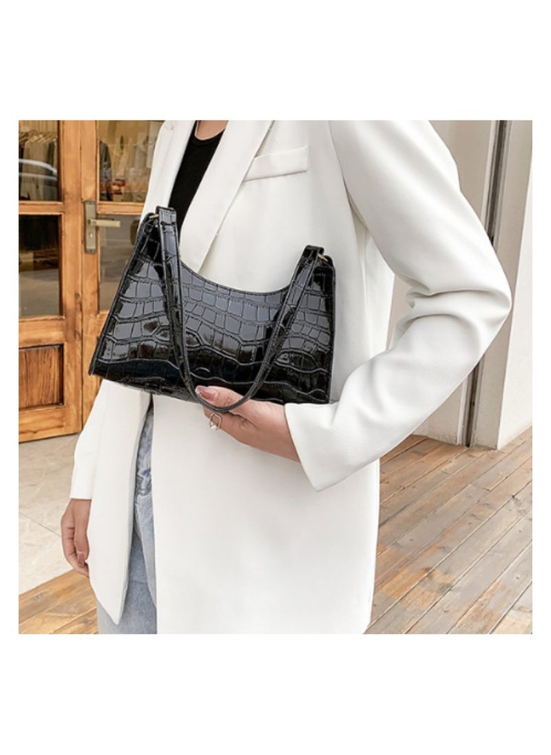 Soko Mesh Chic Black Textured Small Square Shoulder Bag: Stylish & Trendy Purse - Compact Fashion Accessory with Fixed Strap - Ideal for Women's Daily Adventures & Travel  - Image 4