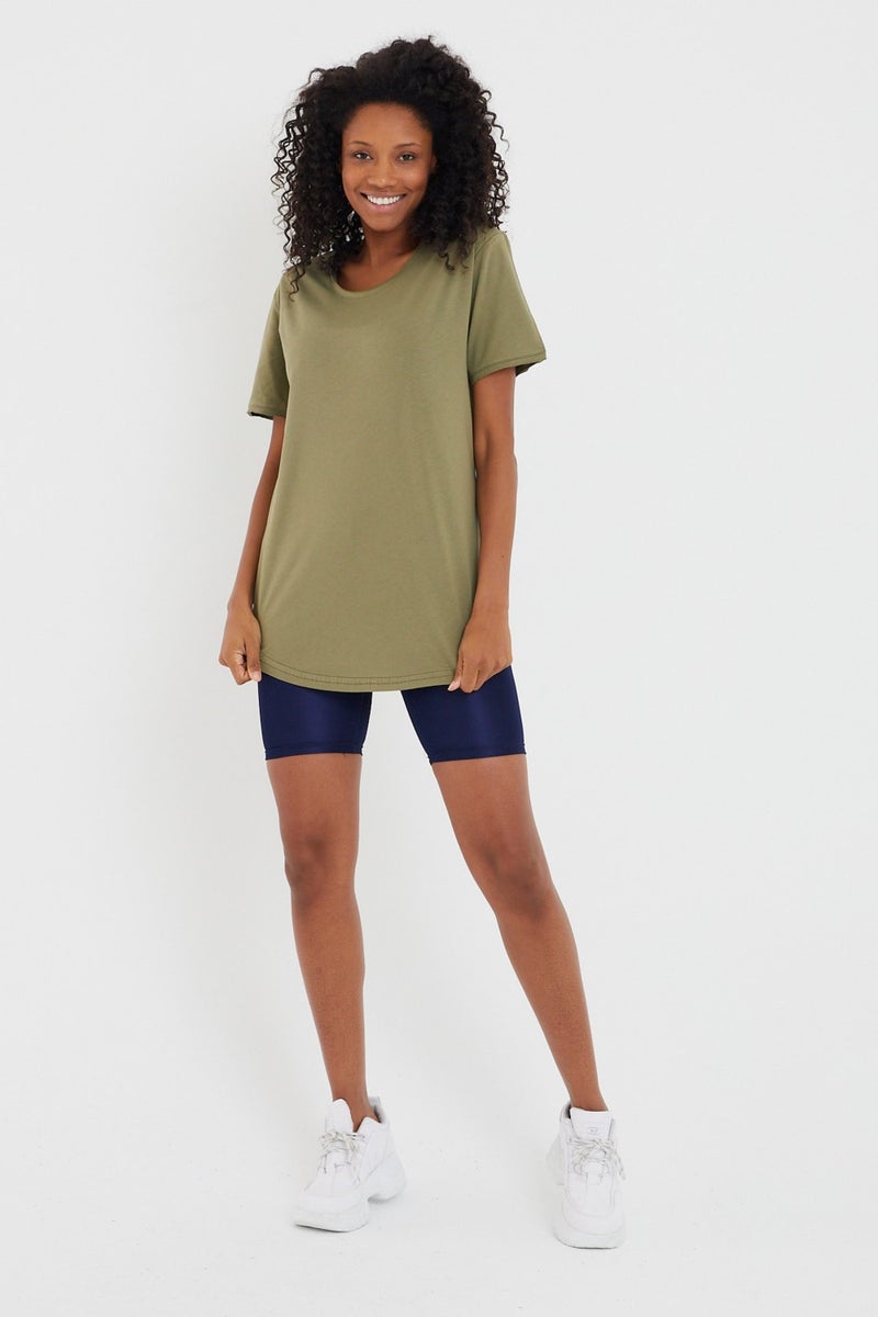 Cool Tarz Cool Style Style Cool Women Khaki Dirty Collar Loose T-SHIRT-XKTCPS001R19S  - Image 4