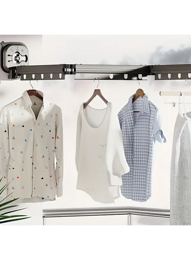 One Fold Two Sections Reflective Tile Suction Cup Hanger Folding Clothes Drying Rack No Drilling Required - Image 2