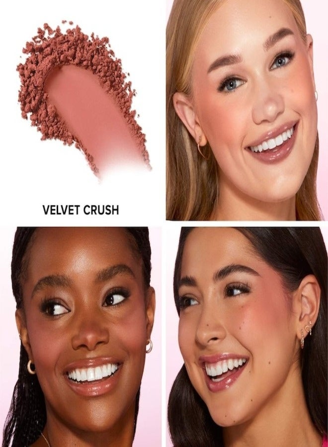 Too FacedCosmetics Too Faced Cloud Crush Blurring Powder Blush –   Velvet Crush (5g) - Nude Pink, Ultra-Smooth Velvet Powder Blush with Blurring, Buildable & Long-Wearing Soft-Focus Finish - Image 2