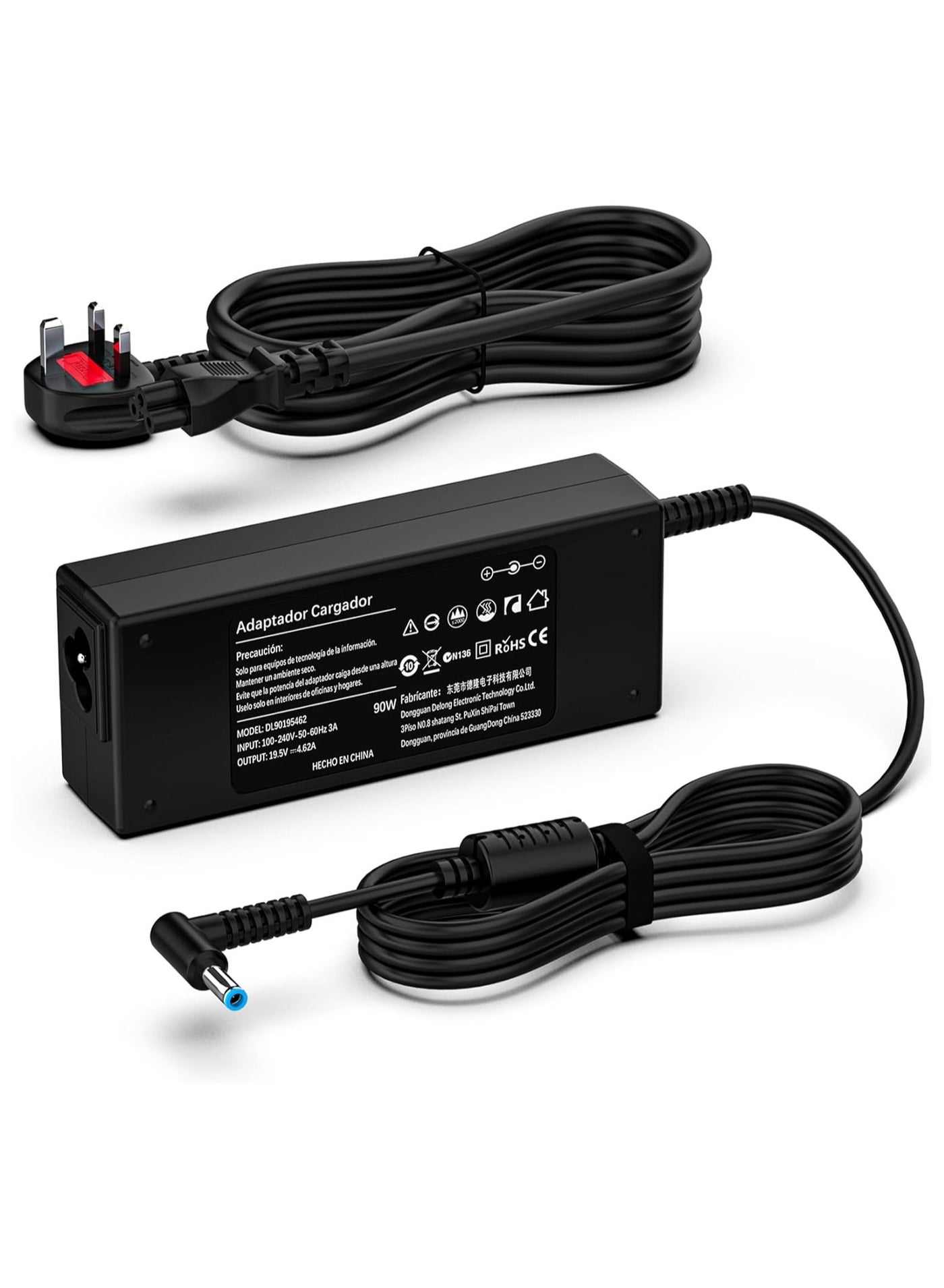 90W HP Laptop Charger 19.5V 4.62A Power Supply Adapter for ProBook 430 440 450 640 650, Pavilion X360 11 13 15, HP Elitebook 840 850 820 830, HP 240 250 255 G4 G5 G6 G7,Envy 13 15 17 Chromebook 11 14