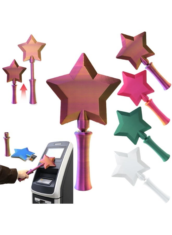 3D Printed Contactless Payment Wand, NFC Tap to Pay Credit Card Holder, Magic Star Wand with Hidden Card Slot, Fun & Secure Payment Tool for Kids Adults Parties & Cosplay - Image 1