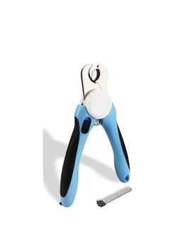 Nail clippers and trimmers for dogs and cats, with safety guard to prevent overcutting, free nail file, sharp shaving blade, professional pet grooming tool.