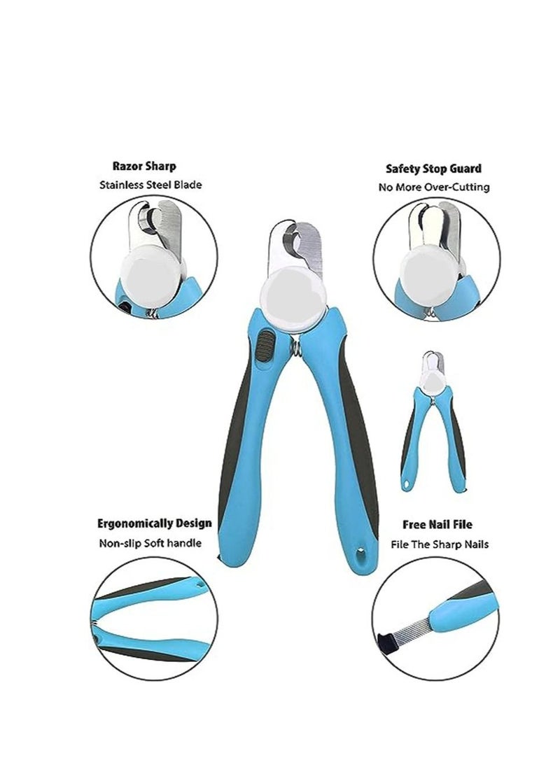 Generic - Nail clippers and trimmers for dogs and cats, with safety guard to prevent overcutting, free nail file, sharp shaving blade, professional pet grooming tool. - Image 1