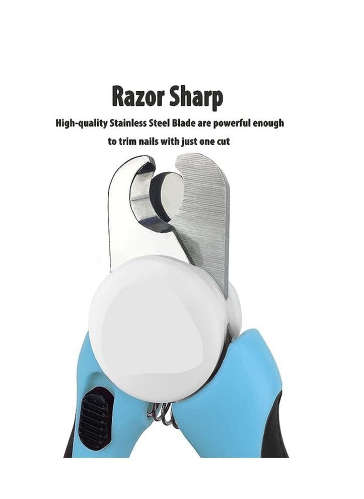 Generic - Nail clippers and trimmers for dogs and cats, with safety guard to prevent overcutting, free nail file, sharp shaving blade, professional pet grooming tool. - Image 1