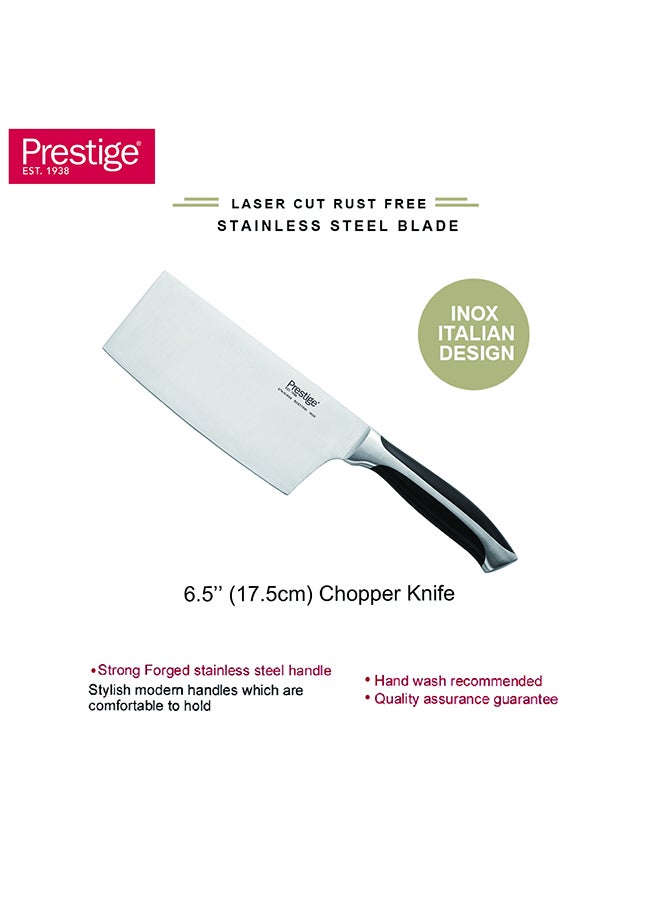 Prestige Ultimate 6.5" (17.5 Cm) Chopper Knife | Rust Free Stainless Steel Blade - Pr57548 Silver - Image 2
