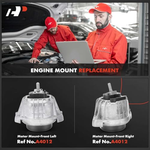 A-Premium 2PCS Front Left Right Engine Motor Mount Set Compatible with BMW 128i 325i 325xi 328i 328i xDrive 328xi 330i 330xi, Replace# 22116760330, 22116760330 - Image 2