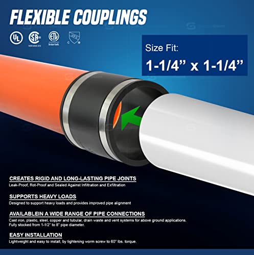 SUPPLYGIANT Supply Giant 6I45x6 Flexible Coupling, 1-1/4, Black - Image 3