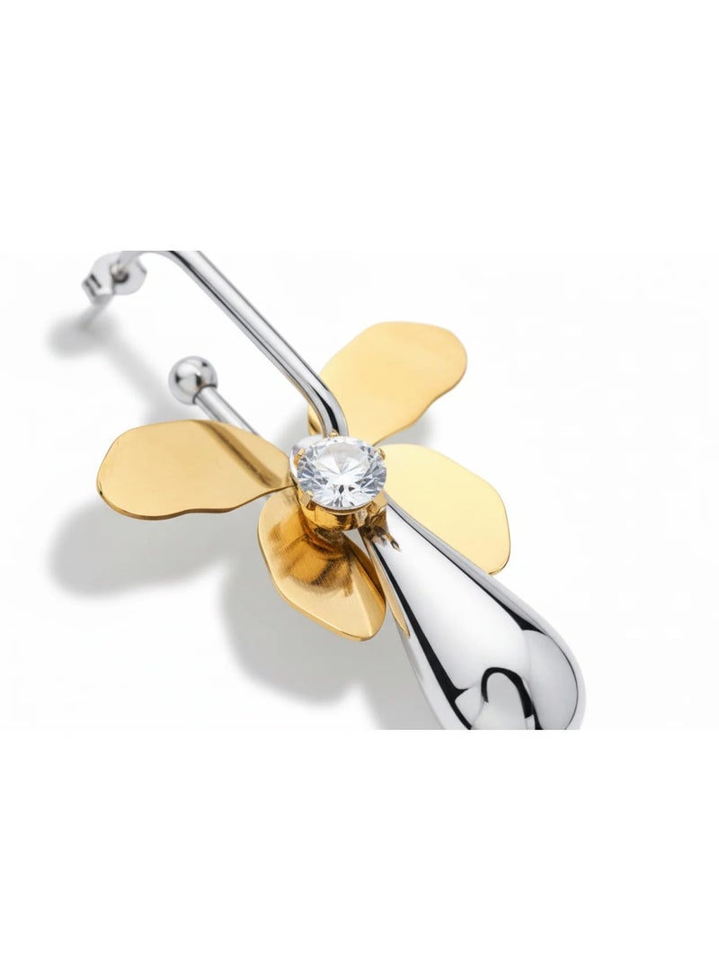 Bariq The Nakheel Drop Earrings - Tarnish Free - Image 2