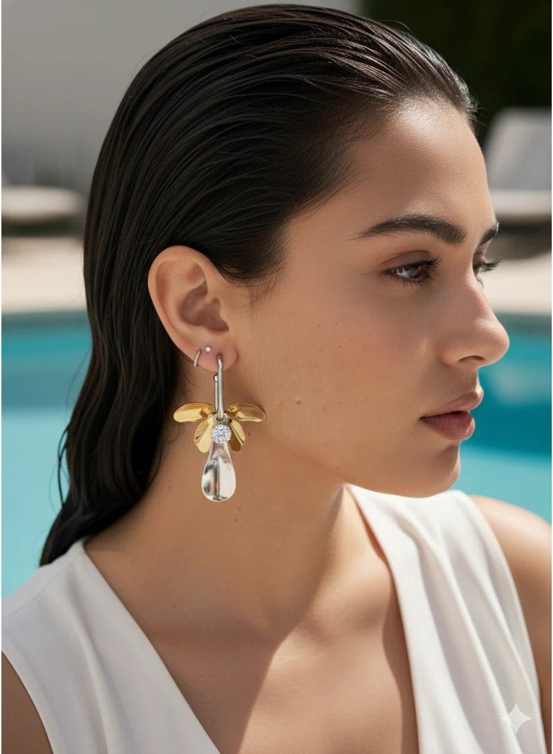 Bariq The Nakheel Drop Earrings - Tarnish Free - Image 3