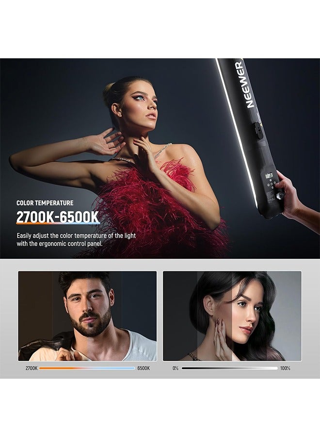 NEEWER Basic 21W Handheld LED Fill Light 35.5/90cm, Bi Color Portable Inflatable TPU Video Lighting, 2700-6500K 1300Lux 12 Effects CRI95 2500mAh Battery, for Studio Photography Video Recording, GC21B - Image 4