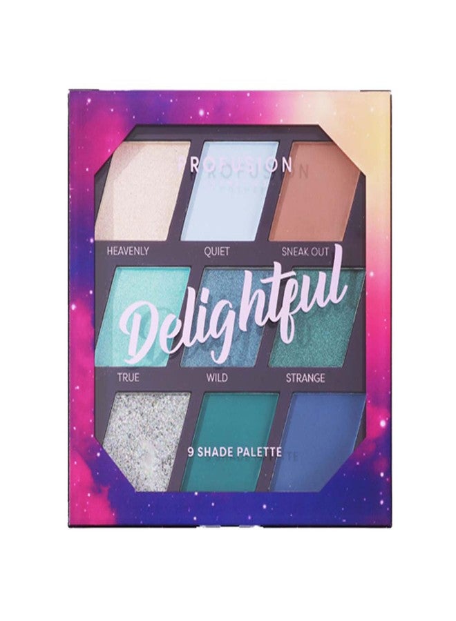Profusion Cosmetics 9 Shade Pigmented Eyeshadow Palette, Vibrant Matte and Shimmer Colors for Versatile Eye Makeup, Get Glamorous Eyecatching Looks (Delightful) - Image 3