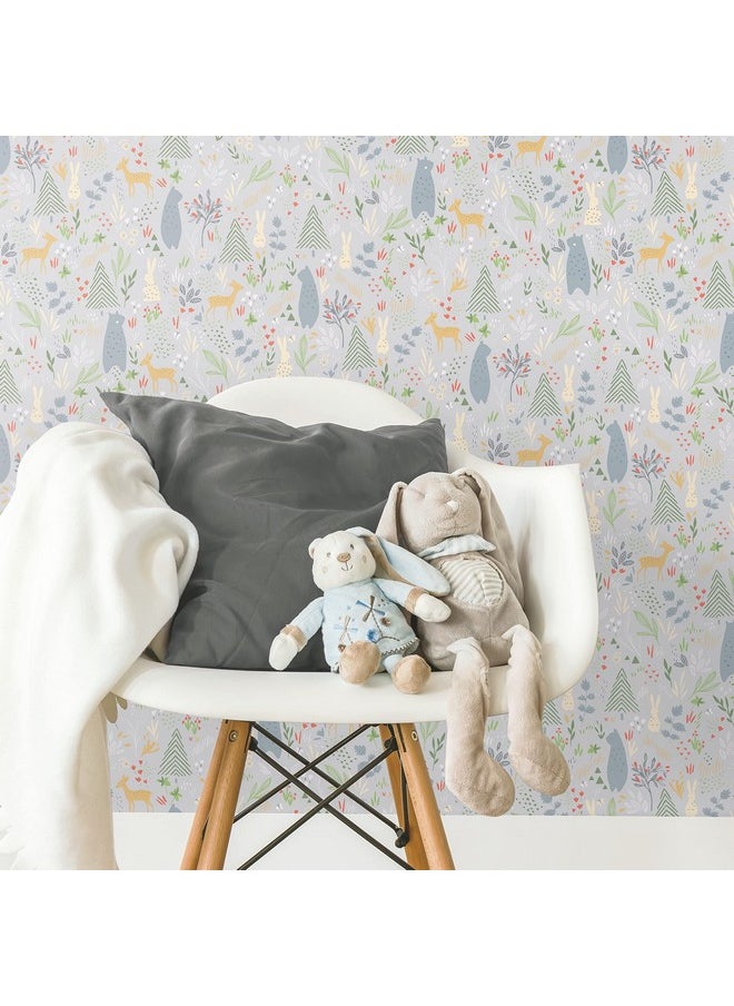 RoomMates Rmk12120Rl Red Spring Forest Pals Peel And Stick Wallpaper  - Image 1