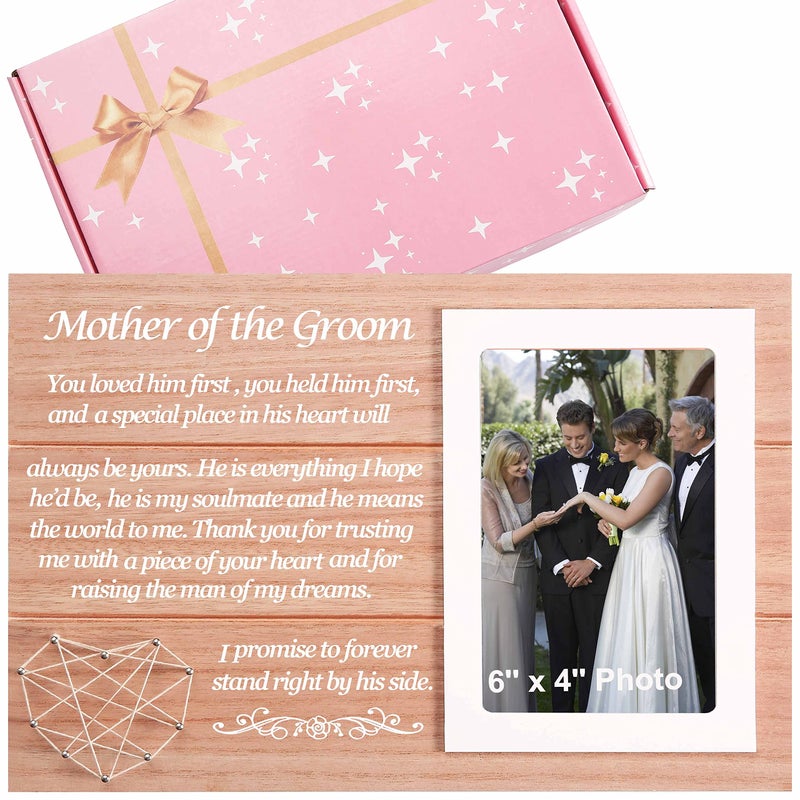 Sioial Picture Frame Gift for Mother of the Groom from Bride-Thank You for Raising the Man of My Dreams-Wedding Gift for New Mother-Bridal Shower Gift -Photo Frame Gift for New Mom-Future Mother in Law Gift - Image 1