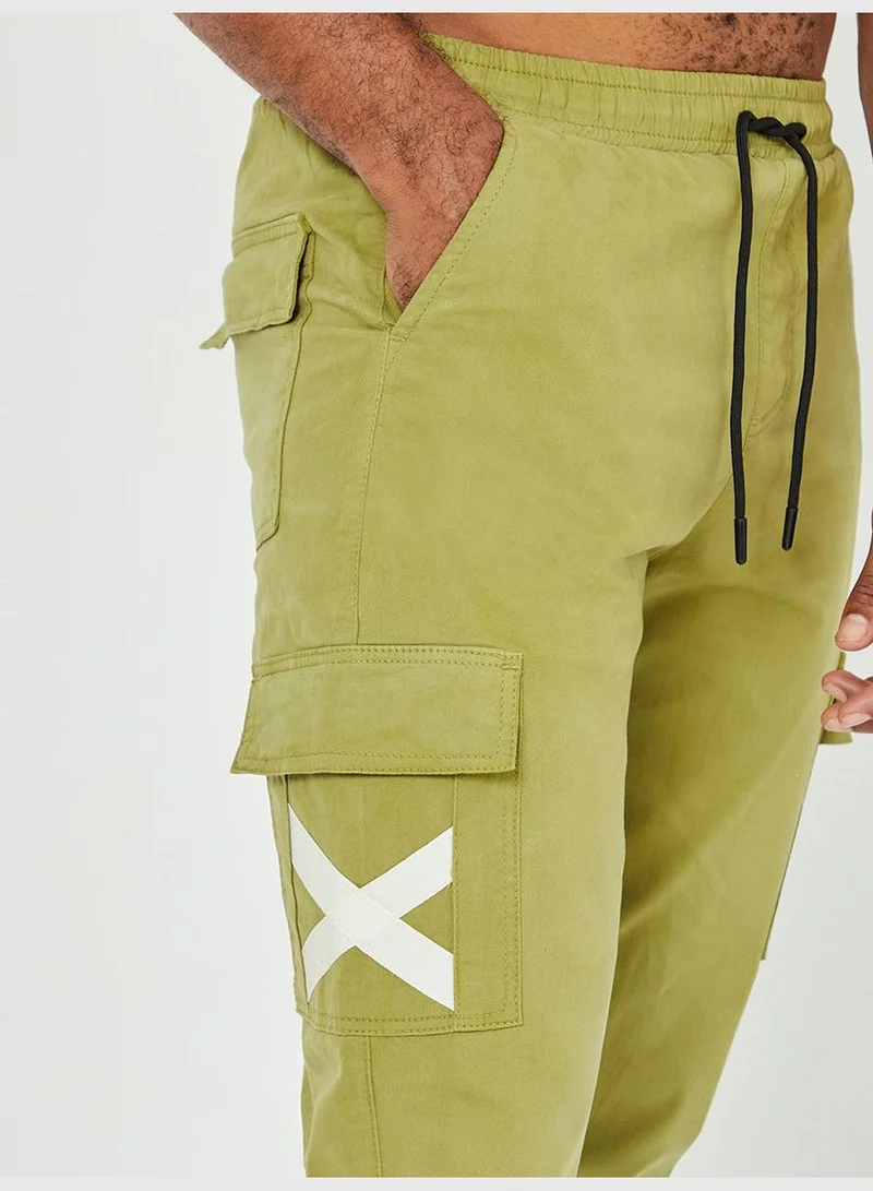 ستايلي Placement Print Cargo Sweatpants