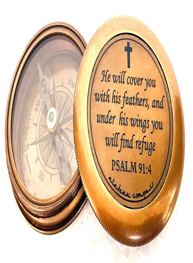 ALADEAN Religious Gifts - Engraved God Compass Inspirational Christian Gifts for Men Catholic, Communion Baptism Gifts Boys Girls Kids, Graduation Gift, Sentimental Gifts Woman (Holy Cross God's Blessings) - Image 4
