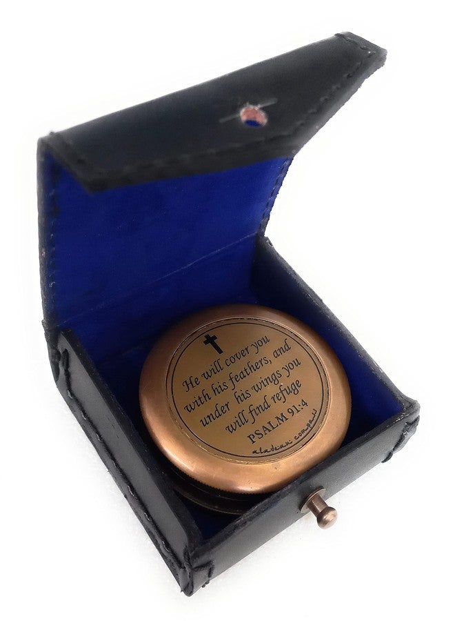 ALADEAN Religious Gifts - Engraved God Compass Inspirational Christian Gifts for Men Catholic, Communion Baptism Gifts Boys Girls Kids, Graduation Gift, Sentimental Gifts Woman (Holy Cross God's Blessings) - Image 3