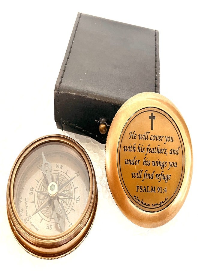 ALADEAN Religious Gifts - Engraved God Compass Inspirational Christian Gifts for Men Catholic, Communion Baptism Gifts Boys Girls Kids, Graduation Gift, Sentimental Gifts Woman (Holy Cross God's Blessings) - Image 2