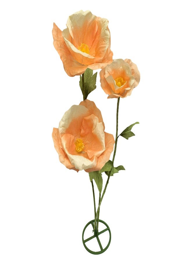 asdfg 3PCS Giant Fake Artificial Flowers Indoor Decoracion Set - 80 Inchs Adjustable Waterproof 3D Paper Faux Large Flowers Outdoor Decor, Big Flower for Home Wedding Party Garden Hotel Office Backdrop - Image 1