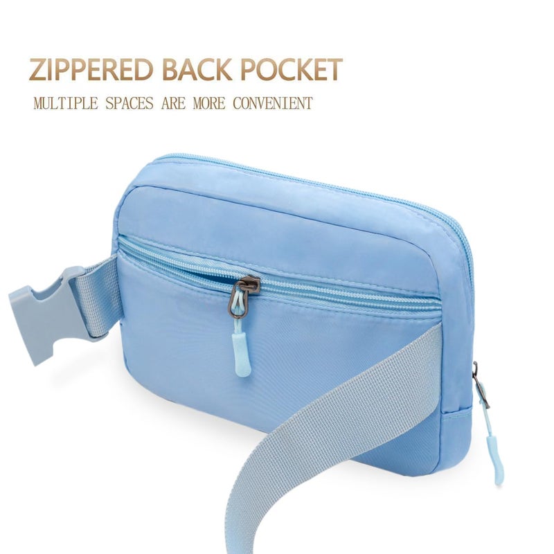 WITROMAN Belt bag Fanny pack crossbody bags for women Everywhere belt bag (Light blue) - Image 4