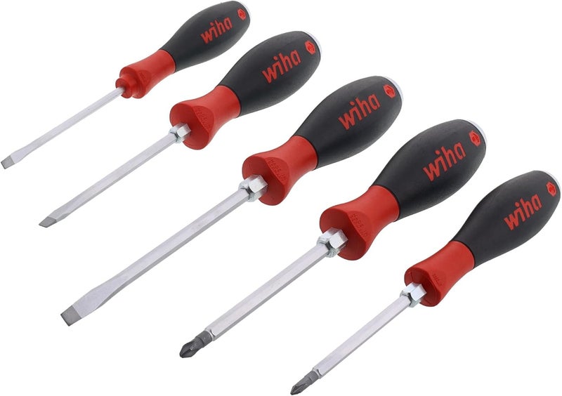 ويها أدوات للبراغي من Wiha، مجموعة 5 قطع، من نوع Slotted وPhillips، عالية القوة - Image 1