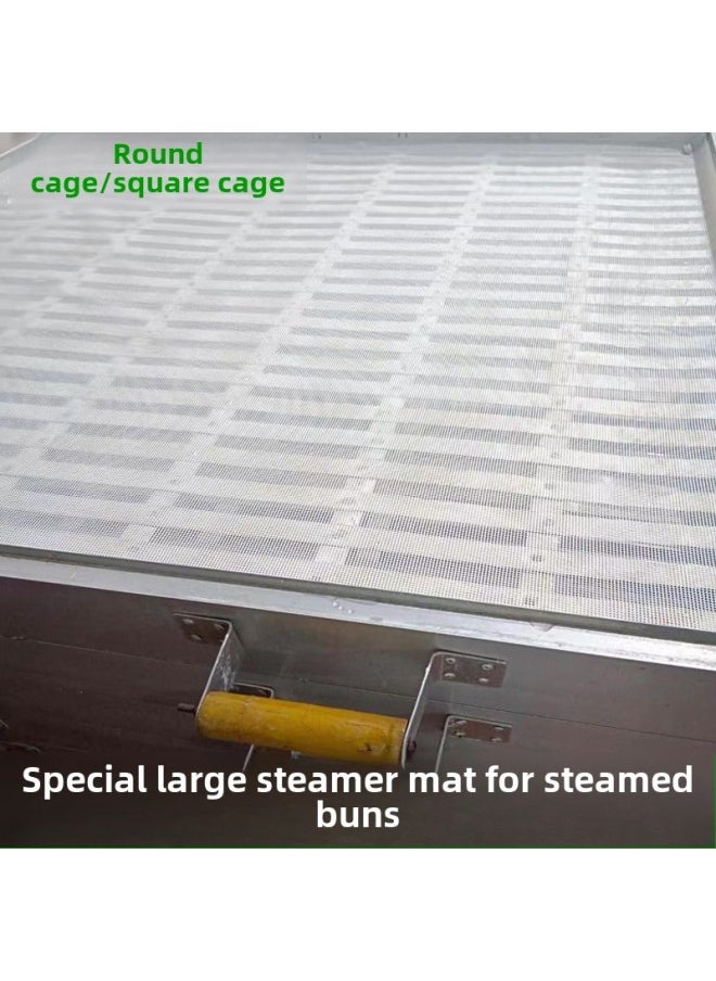 Generic - Thickened Square Steamer Pad Silicone Steaming Plate Pad Non-stick Steaming Cloth High Temperature Resistant Silicone Pad Steamed Buns Pad Steaming Pad-Size:Square Silicone Steamed Bun Mat [1.2x1.2] 5 Pieces - Image 1