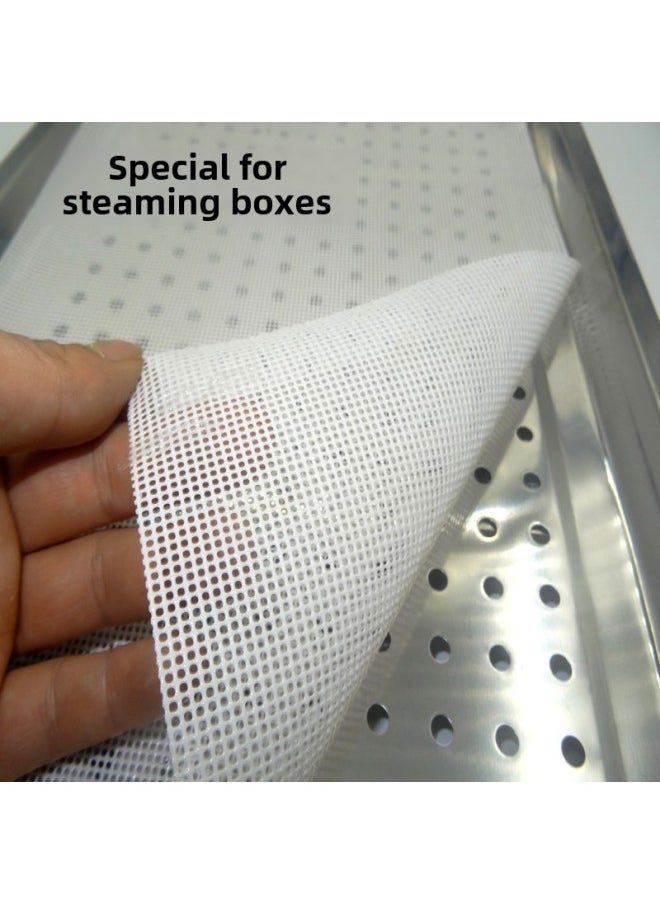 Generic - Thickened Square Steamer Pad Silicone Steaming Plate Pad Non-stick Steaming Cloth High Temperature Resistant Silicone Pad Steamed Buns Pad Steaming Pad-Size:Square Silicone Steamed Bun Mat [1.2x1.2] 5 Pieces - Image 1