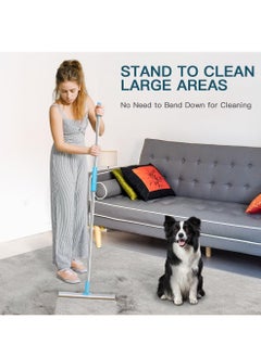 Y&D Pet Hair Remover for Carpet, 3Pcs Removal Tool with Telescopic 55" Handle Carpet Rug Rake Dog Cat 180° Rotation Scraper, Broom  - Image 2